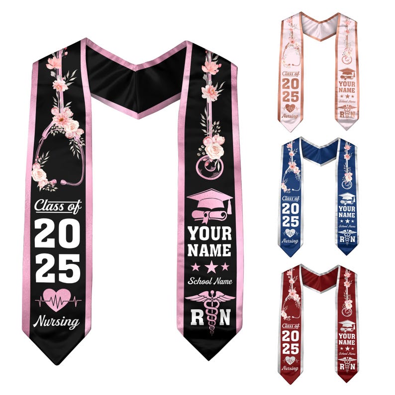 Customized Nursing Stole, Nursing Graduation Stole, RN Stole Nursing Stole Graduation 2024, Nursing Graduation, Nursing Stole Graduate 2025
