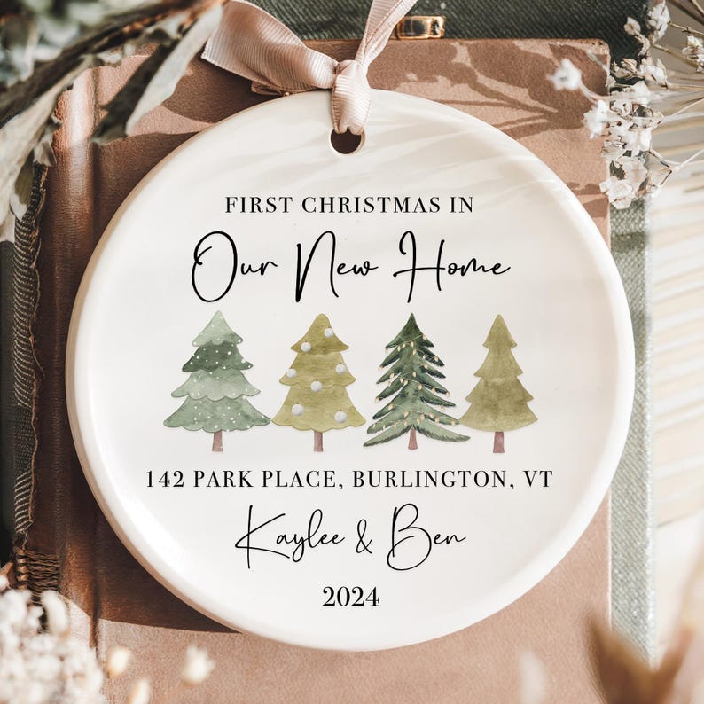 New Home Ornament Personalized - Our New Home Ornament 2025 - New House Christmas Ornament -Housewarming Gift
