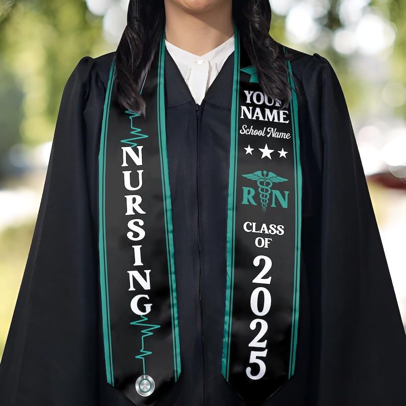 Customized Nursing Stole, Nursing Graduation Stole, RN Stole Nursing Stole Graduation 2025, Nursing Graduation, Nursing Stole Graduate 2025
