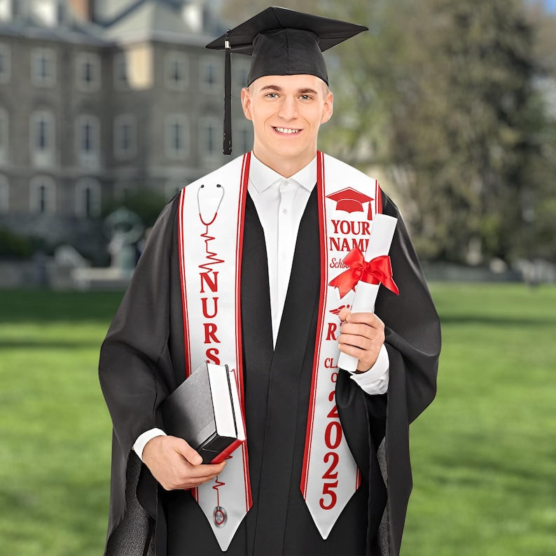 Customized Nursing Stole, Nursing Graduation Stole, RN Stole Nursing Stole Graduation 2025, Nursing Graduation, Nursing Stole Graduate 2025
