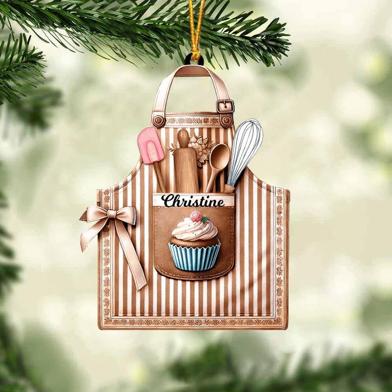 Personalized Baking Christmas Ornament, Baking Ornament, Baker Ornament, Grandma Gift, Christmas Gift For Baking Lover, Xmas Tree Hanging