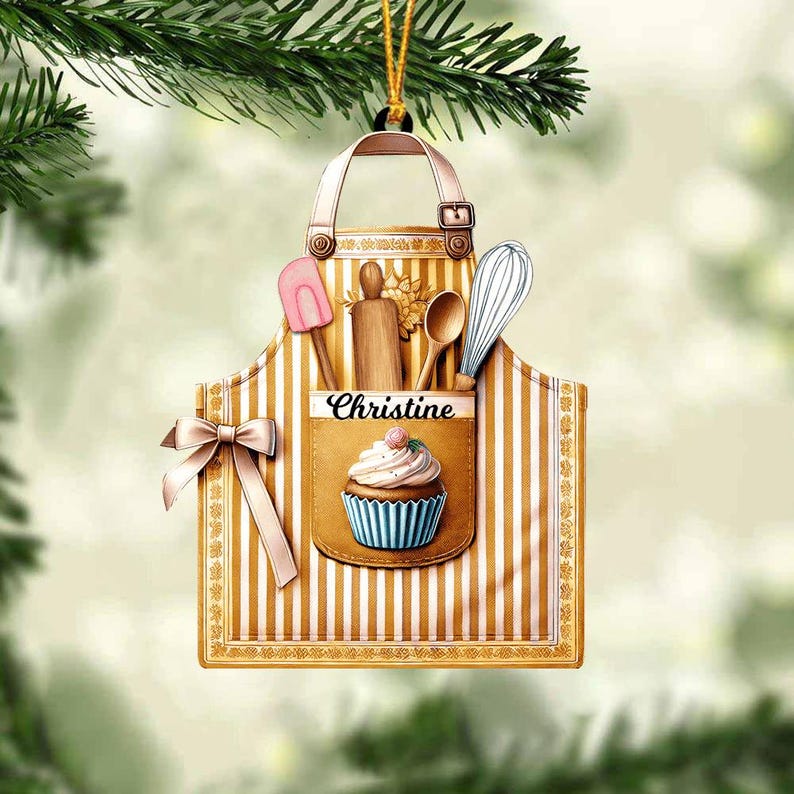 Personalized Baking Christmas Ornament, Baking Ornament, Baker Ornament, Grandma Gift, Christmas Gift For Baking Lover, Xmas Tree Hanging