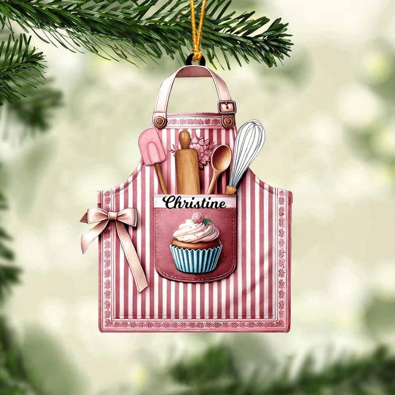 Personalized Baking Christmas Ornament, Baking Ornament, Baker Ornament, Grandma Gift, Christmas Gift For Baking Lover, Xmas Tree Hanging