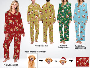 Custom Face Family Christmas Pajamas: Personalized Pet Photo Matching Pajama Set