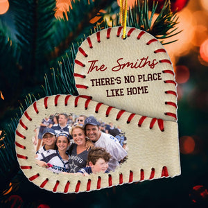 Personalized Baseball Acrylic Photo Ornament, There's No Place Like Home, Gift for Baseball Player, Baseball Player Gifts, Xmas Tree Decor
