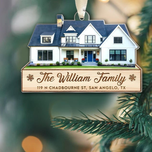 First Christmas In Our New Home Ornament, Custom House Address Ornament, New Home Keepsake, New House Ornament, Family Ornament, First Xmas