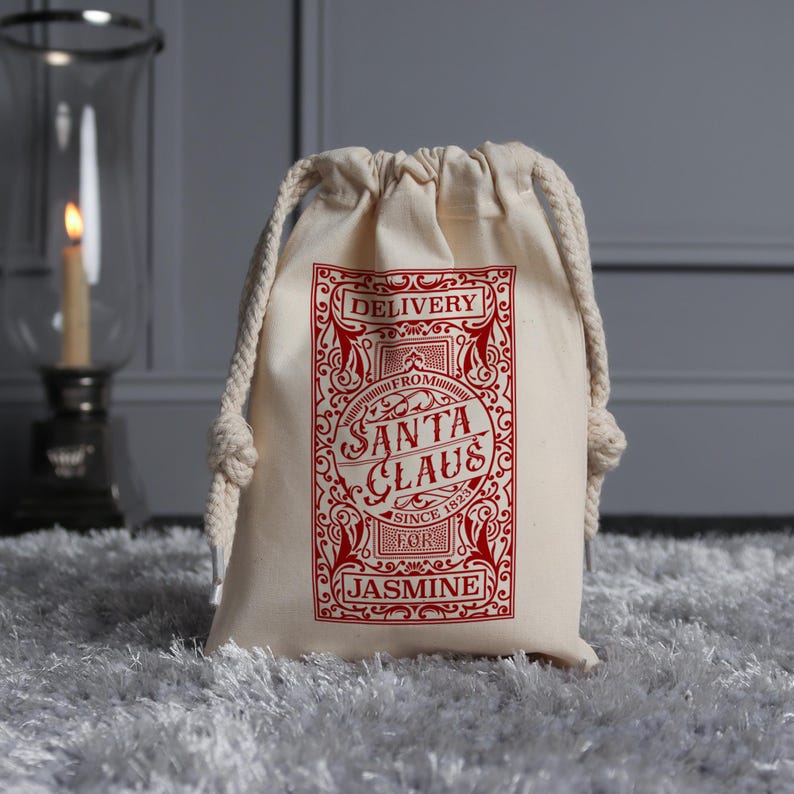 Christmas Santa Sack Stocking Traditional Present Bag Personalised Santa Sack Christmas Sack Personalised Christmas