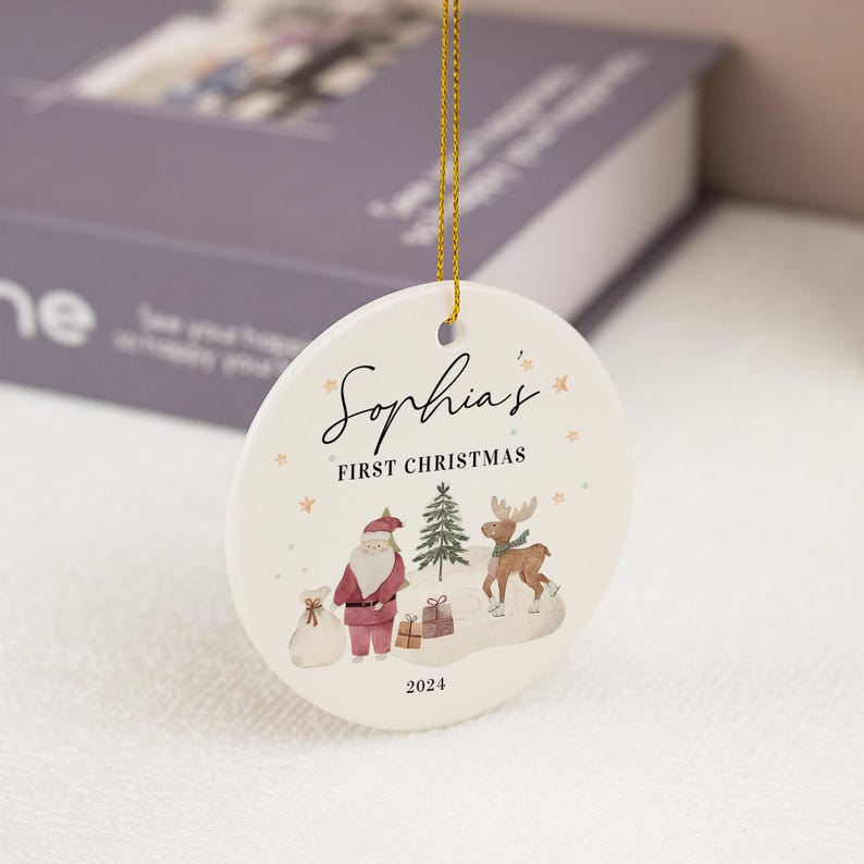 Custom Baby's First Christmas Baubles,Custom Keepsake Christmas Ornament, New Baby Gifts,Christmas Tree Decor,Christmas Gifts for Kids