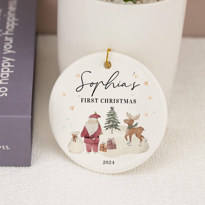 Custom Baby's First Christmas Baubles,Custom Keepsake Christmas Ornament, New Baby Gifts,Christmas Tree Decor,Christmas Gifts for Kids