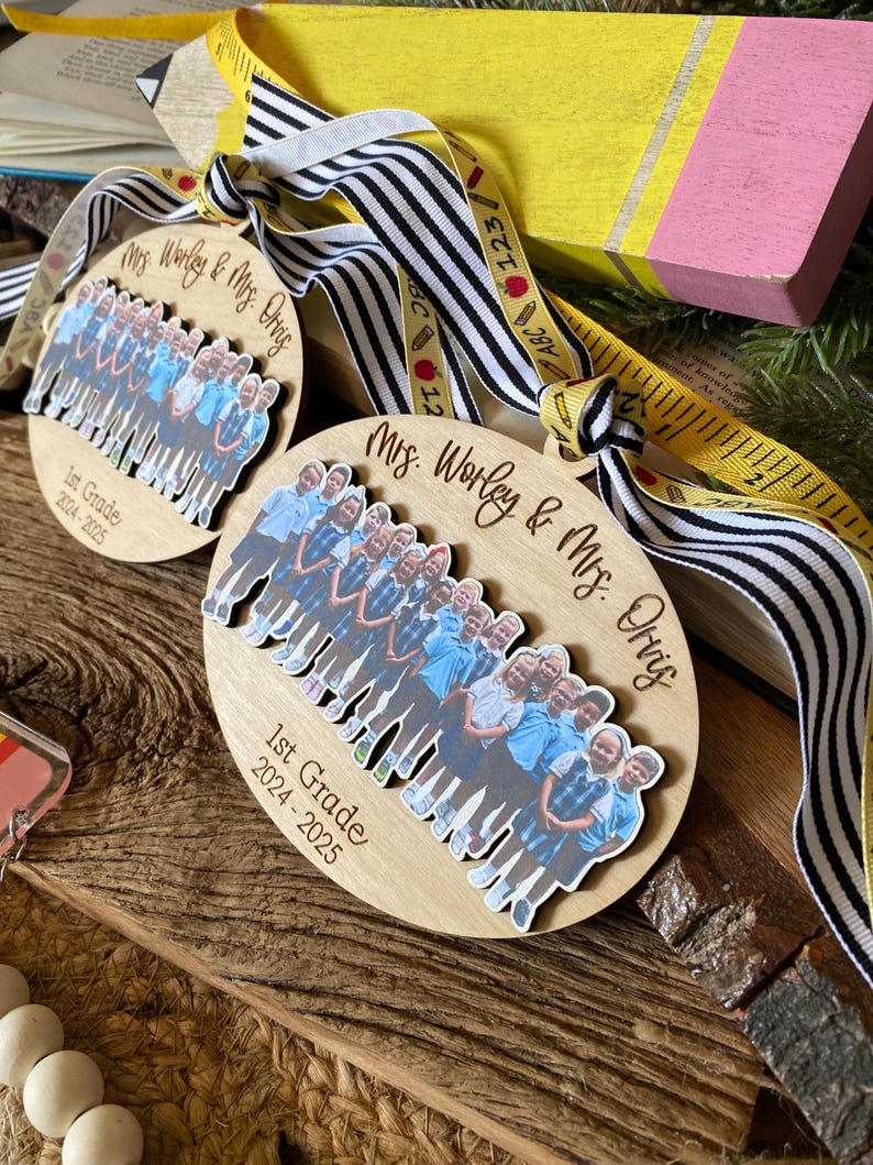 Class Picture Ornament, Gift for Teacher from Classroom, Gift from Classroom, Personalized Teacher Gift, Gift from Students