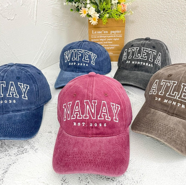 Personalized Embroidered Auntie Hat | Custom Unisex Baseball Cap | Perfect Gift for New Aunts | Birthday / Mothers Day Gift