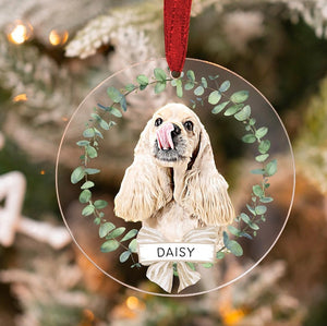 Personalized Pet Acrylic Ornament Using Pet's Photo + Name - Custom Ornament Christmas Dog Ornament Personalized Dog Ornament Custom Dog