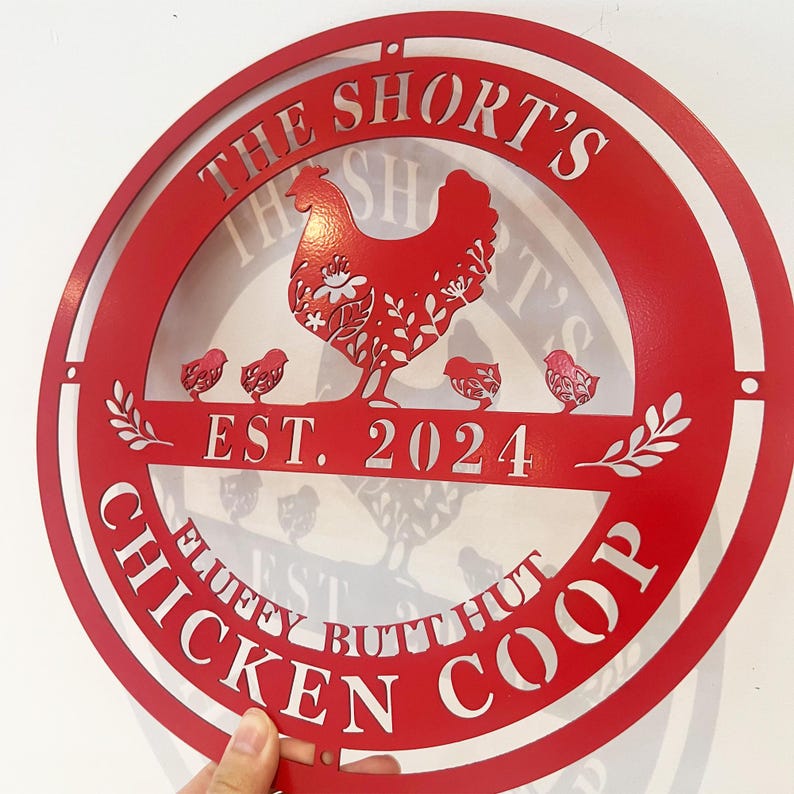 Hen House Decor, Hen House Metal Sign, Cutsom Metal Chicken Coop Sign, Farm Chicken house Decor, Personalized Chicken Coop Sign