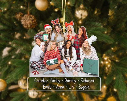 Custom Photo Ornament, Friendship Ornament, Christmas Gift, Gift For Friends, Christmas Keepsake, Picture Ornament, Besties Xmas Ornament