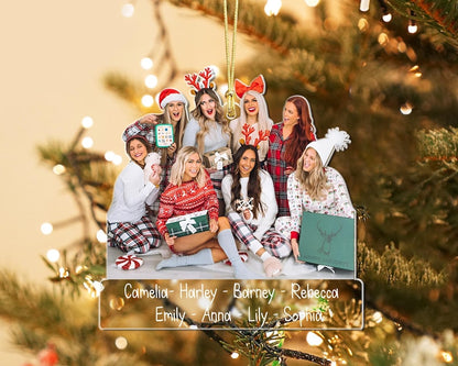 Custom Photo Ornament, Friendship Ornament, Christmas Gift, Gift For Friends, Christmas Keepsake, Picture Ornament, Besties Xmas Ornament