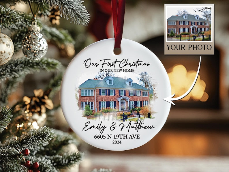 First Home Housewarming Gifts, First Christmas in Our New Home Christmas Ornaments, Custom Christmas Ornament, New Home Ornament, Realtor