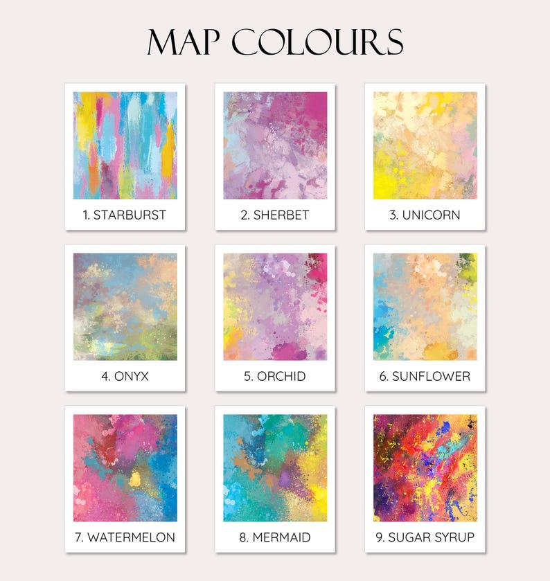 Personalised Map Print - Any two countries - Custom Map Art - Available in 9 Colours