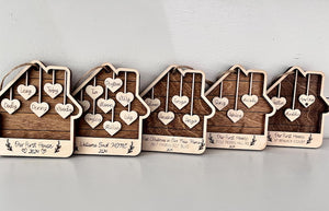 Personalized Family Ornament, Family Names, New Home Gift, Our First Home, Housewarming, First Christmas, Customized, Gifts for Christmas