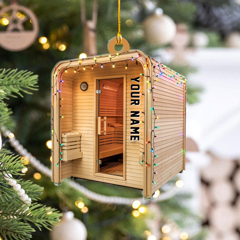 Personalized Hot Tub Sauna Christmas Ornament,Custom Hot Tub Ornament,Hot Tub Lover Christmas Ornament,Spa Hot Tub Ornament,Hot Tub Ornament