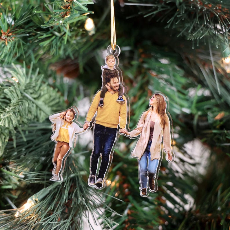 Custom Photo Ornament | Acrylic Picture Ornament | Custom Photo Cutout Ornament | Christmas Ornament | Personalized Family Ornament