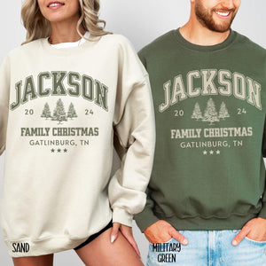 Custom Family Christmas Sweatshirts Matching Family Christmas Sweaters Personalized Name Christmas Shirt Youth Christmas Crewneck Xmas Gift