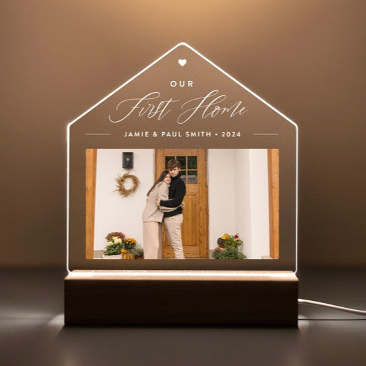 Personalized New Home LED Light, Housewarming Gift, New Home Gift, First Home Gift, Realtor Closing Gift, Home Sweet Home