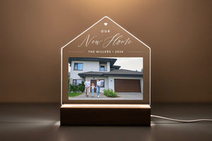 Personalized New Home LED Light, Housewarming Gift, New Home Gift, First Home Gift, Realtor Closing Gift, Home Sweet Home