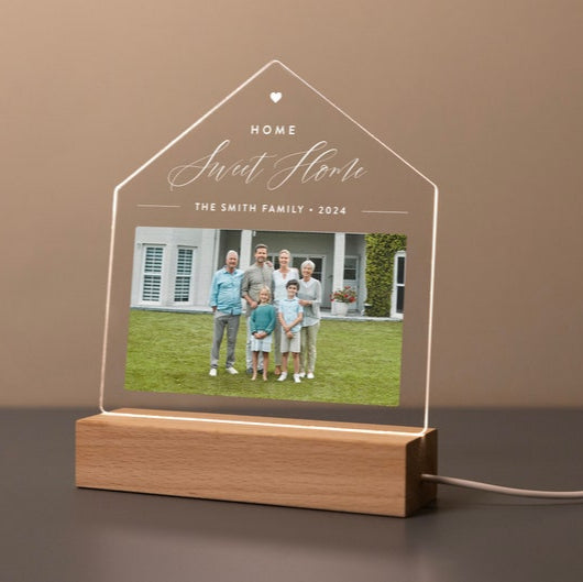 Personalized New Home LED Light, Housewarming Gift, New Home Gift, First Home Gift, Realtor Closing Gift, Home Sweet Home