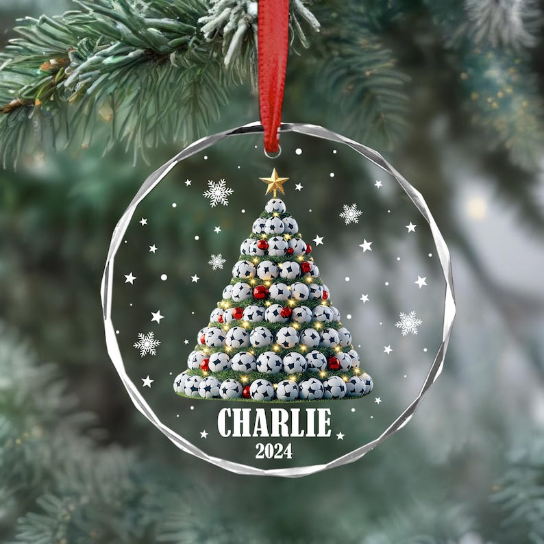 Personalized Soccer Christmas Tree Ornament, Soccer Team Gift Ornament, Soccer Ornament, Soccer Keepsake, Soccer Christmas Ornament 2024