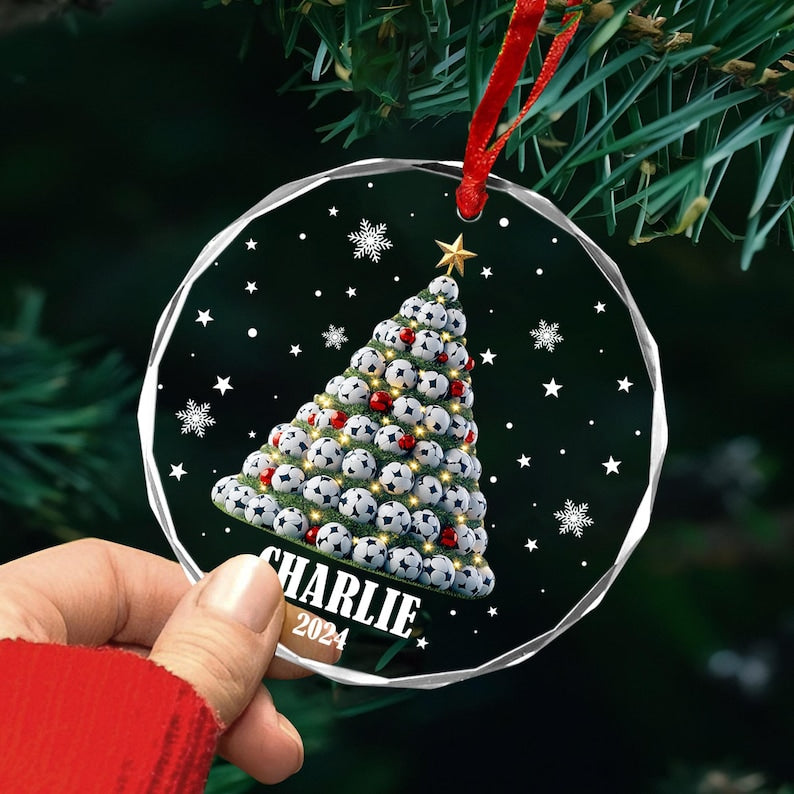 Personalized Soccer Christmas Tree Ornament, Soccer Team Gift Ornament, Soccer Ornament, Soccer Keepsake, Soccer Christmas Ornament 2024