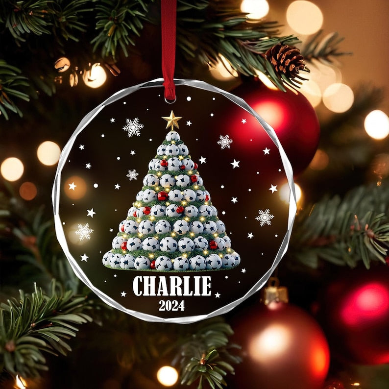 Personalized Soccer Christmas Tree Ornament, Soccer Team Gift Ornament, Soccer Ornament, Soccer Keepsake, Soccer Christmas Ornament 2024