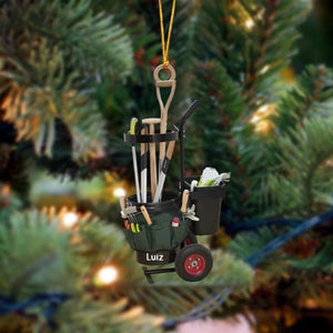 Personalized Garden Tool Acrylic Ornament, Gardening Lover Christmas Ornament, Gardener Ornament Gift, Plant Gift, Garden Christmas Gift