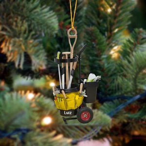 Personalized Garden Tool Acrylic Ornament, Gardening Lover Christmas Ornament, Gardener Ornament Gift, Plant Gift, Garden Christmas Gift