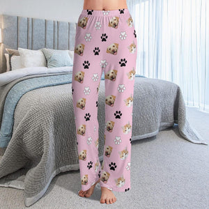 Custom Pajama Pants, Personalized Pet Face Pajamas Pants, Custom Dog Pajamas Pants, Pet Photo Pajama, Face on Pajamas Socks, Christmas Gifts