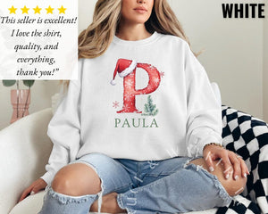 Family Christmas Shirt, Christmas Name Custom Shirt, Funny Family Xmas Pjs, Christmas Custom Letter Shirt, Personalized Christmas Family Tee