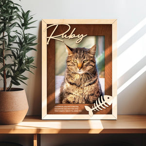 Personalized Memorial Dog Photo Frame with Name, Personalized Memorial Pet Sign, Dog Memorial Gifts, Pet Loss Gift, Cat Sympathy Loss Gift