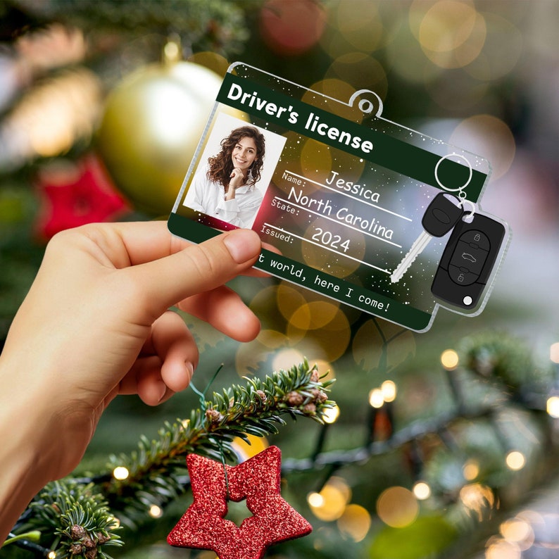New Driver Personalized Christmas Ornament, Driver's License Christmas Ornament, New Driver Gift, New Car Owner Ornament, Teen Drivers Gift