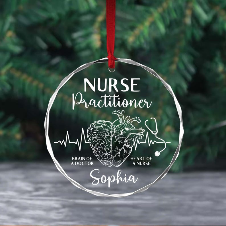 Personalized Nurse Practitioner Ornament, Nurse Practitioner Gift, NP Nurse Gift, Nurse Ornament, New Nurse Gift, Nurse Christmas Ornament