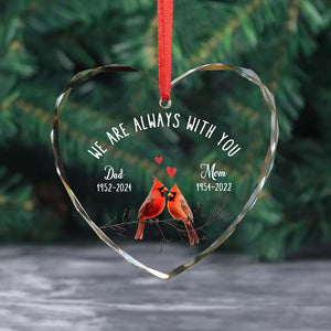 Memorial Gifts For Loss Of Parents Memorial Christmas Ornament With Cardinals We Are Always With You In Memory Of Dad Ornaments Cardinal