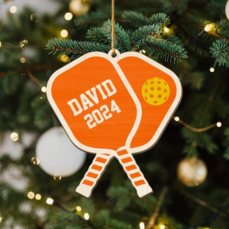 Personalized Pickleball Lover Gifts, Pickleball Ornament, Pickleball Gifts, Custom Name Sport Players Christmas Gifts, Sports Christmas Gift