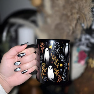 Cute Ghosts 11oz Coffee Mug, Festive Halloween Ceramic Mug, Fall aesthetic, Halloween theme, perfect gift for Teacher, Fall Decor Ghost Cup