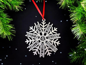 Grandkid names Christmas ornament, Family Christmas Ornament with Names, Personalized Ornament, Gift for Family, Grandparent gift