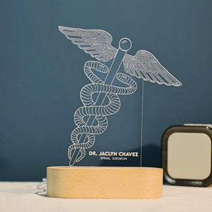 Personalized Medical School Graduation Gift, Custom Desk Lamp Gifts for New Doctor, Unique Appreciation Gifts For Him