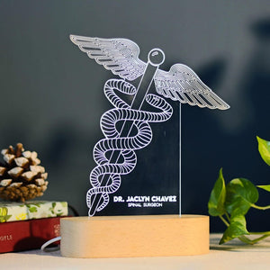 Personalized Medical School Graduation Gift, Custom Desk Lamp Gifts for New Doctor, Unique Appreciation Gifts For Him