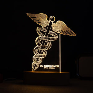 Personalized Medical School Graduation Gift, Custom Desk Lamp Gifts for New Doctor, Unique Appreciation Gifts For Him