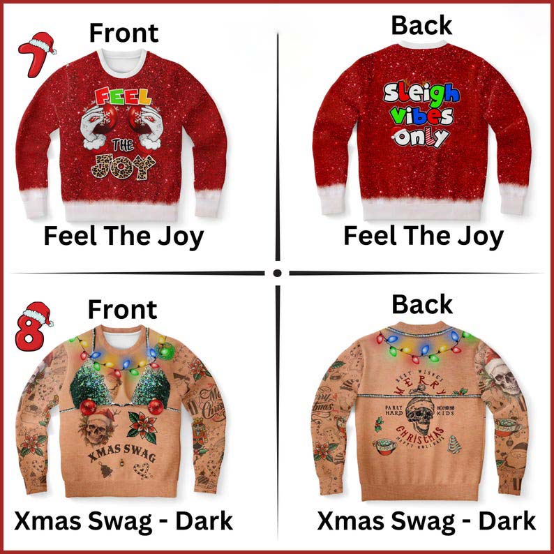 Ugly christmas sweater women men, Office party sweater, Cringy christmas jumper, Womens mens vulgar sweatshirt, Obscene Christmas Sweater