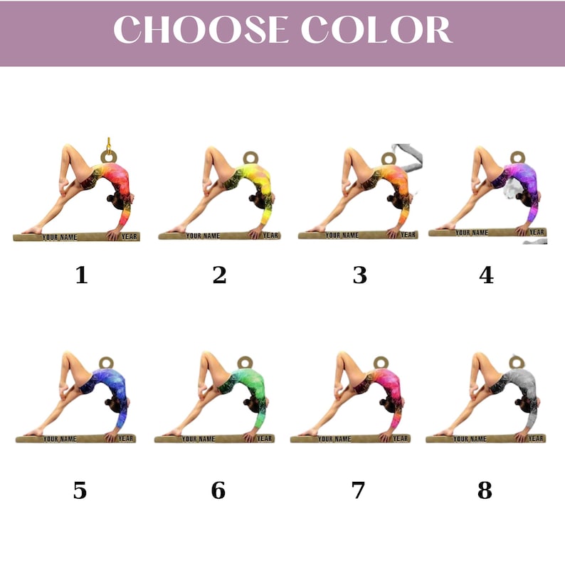 Personalized Gymnastics Acrylic Ornament, Gymnastics Christmas Ornament, Gymnastics Sister/Friend/Team Gift, Gymnastics Sports Ornament