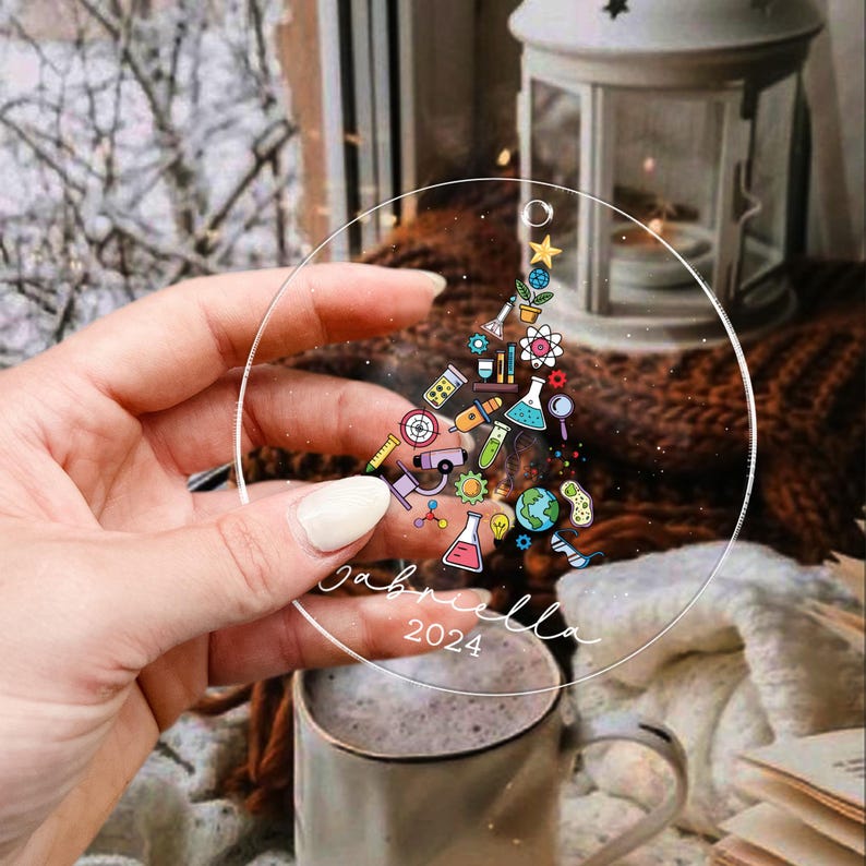 Science Lab Ornament For Scientist, Lab Week, Chemistry Lover, Biology Christmas Ornament, Science Lover Gift, Science Club, Laboratory Gift