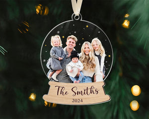 Custom Photo Ornament, Personalized Family Photo Christmas Ornament, Family Photo Ornament, Family Keepsake Gift, Family Christmas Decor