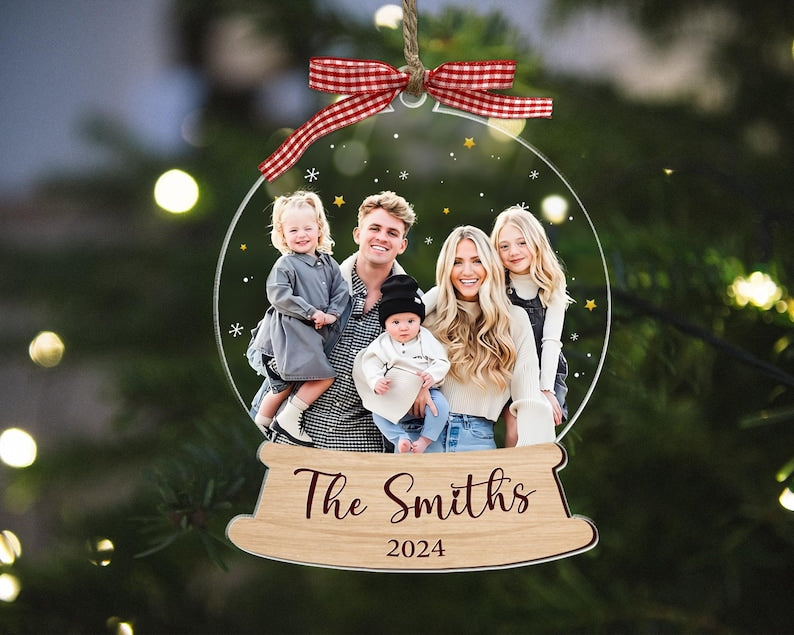 Custom Photo Ornament, Personalized Family Photo Christmas Ornament, Family Photo Ornament, Family Keepsake Gift, Family Christmas Decor